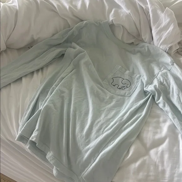 Ivory Ella Light Blue Long Sleeve Tee - Picture 1 of 4